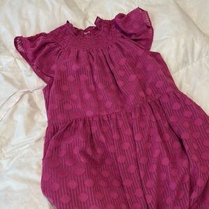 Women’s Magenta Dress with Textured Design
